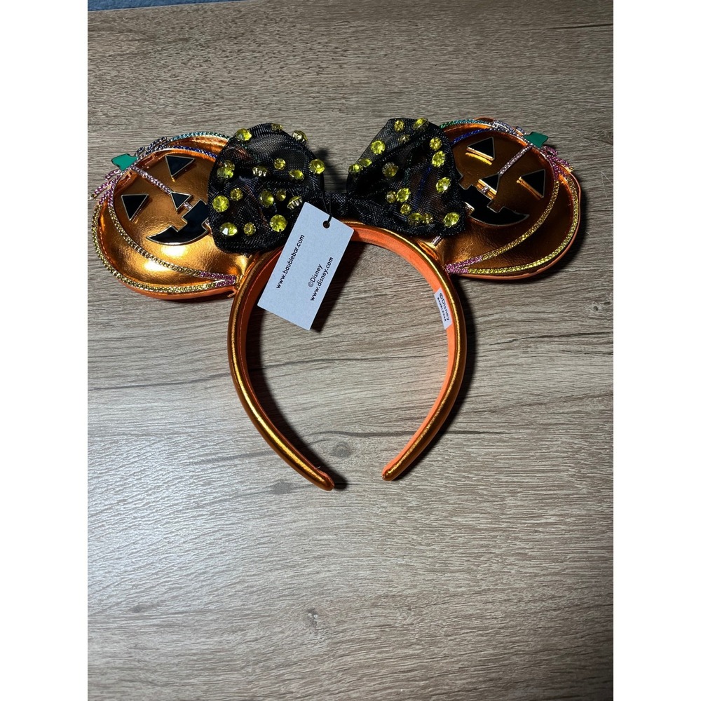 Disney Parks BaubleBar Halloween‎ Pumpkin Mickey Mouse Ears Headband NWT